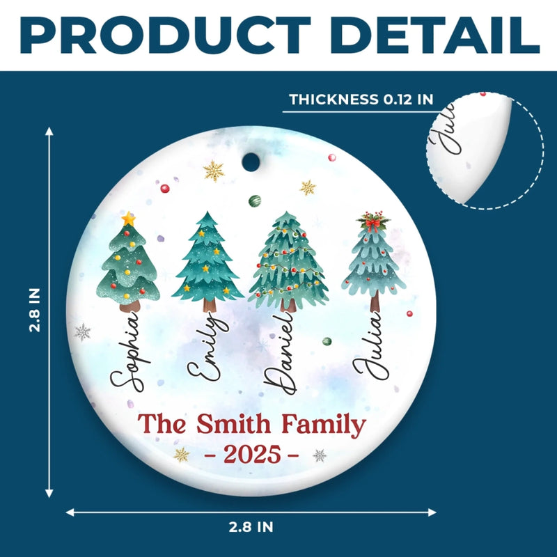 Custom Ceramic Ornament - Personalized Christmas Birthday Gifts For Mom, Dad, Brother, Sister, Kids - Where Love Always Begins