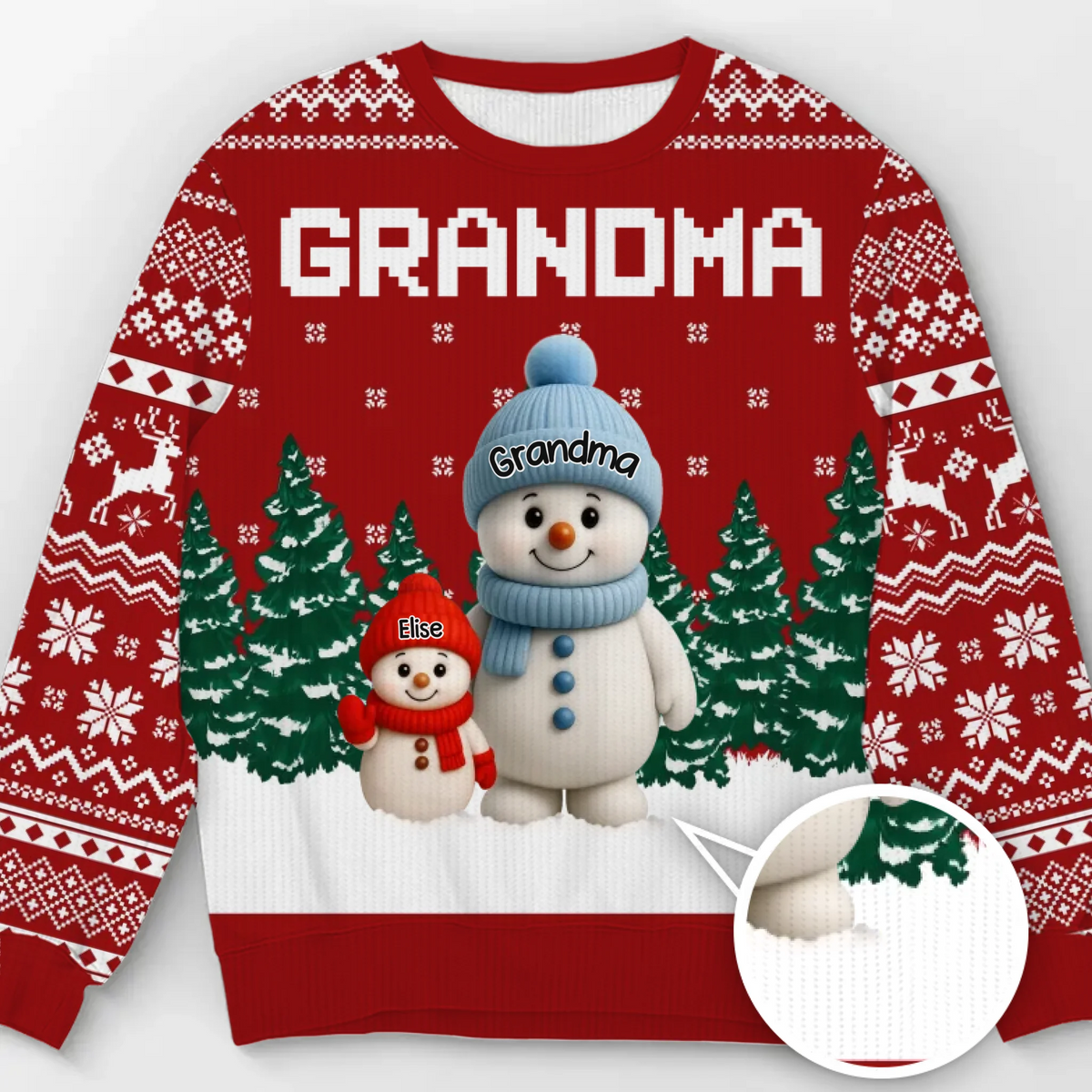 Custom Snowman Unisex Ugly Sweatshirt - Personalized Christmas Birthday Gifts For Mom, Grandma - Christmas Wonder Glows In Every Smile