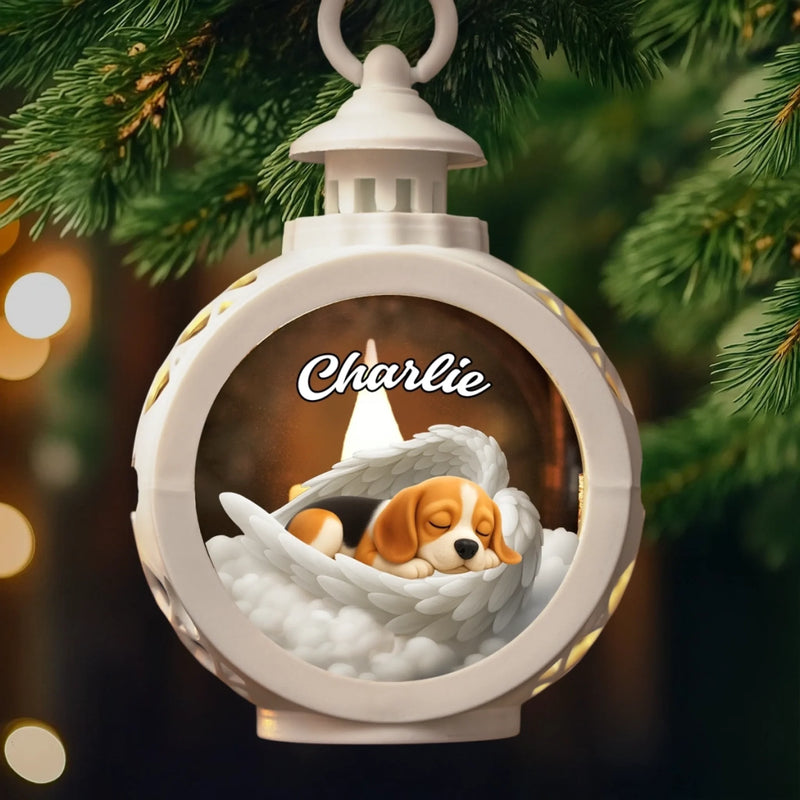 Custom Candlelight Lantern Ornament - Personalized Pet Christmas Memorial Sympathy Gifts For Dogs, Cats - Loved Beyond The Stars