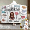 Custom Affirmation Snuggle Blanket, Hoodie Blanket - Personalized Christmas Bookish Gifts For Book Lovers, Bookworms, Readers - Bookaholic And Proud