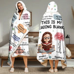 Custom Affirmation Snuggle Blanket, Hoodie Blanket - Personalized Christmas Bookish Gifts For Book Lovers, Bookworms, Readers - Bookaholic And Proud