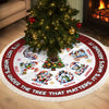 Custom Snowman Tree Skirt - Personalized Christmas Birthday Gifts For Mom, Dad, Brother, Sister, Kids - Hugs Beneath The Tree