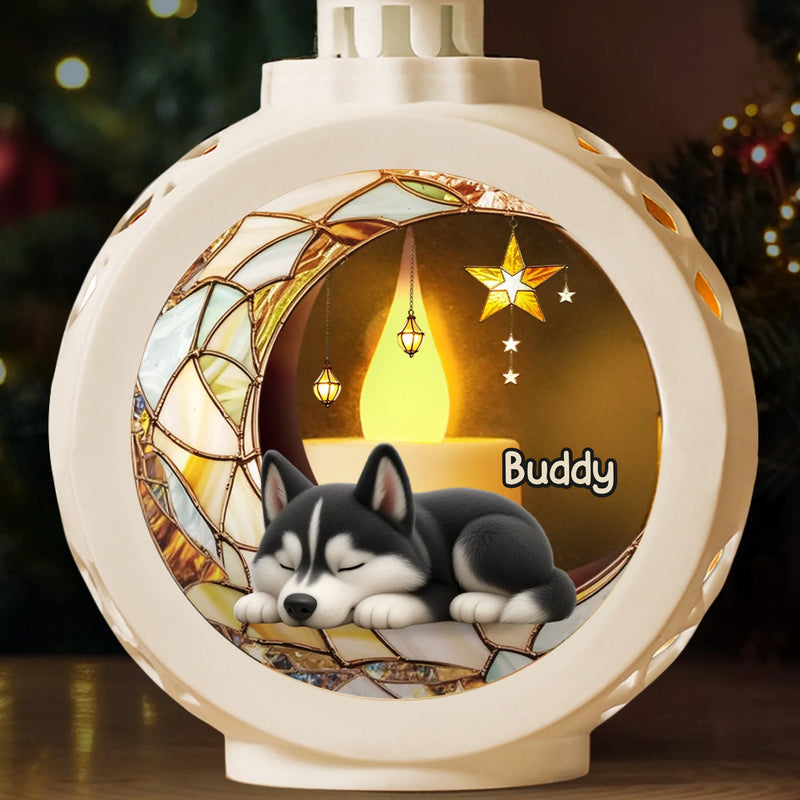 Custom Candlelight Lantern Ornament - Personalized Pet Christmas Memorial Sympathy Gifts For Dogs, Cats - Love Lives In Gentle Whispers