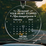 Custom Acrylic Car Ornament - Personalized Memorial Sympathy Gifts For Loss Of Mom, Dad - Riding With Angels Above