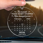 Custom Acrylic Car Ornament - Personalized Memorial Sympathy Gifts For Loss Of Mom, Dad - Riding With Angels Above