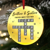 Custom Scrabble Mirrored Acrylic Ornament - Personalized Christmas Birthday Gifts For Brother, Sister - You Complete My Word