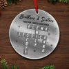 Custom Scrabble Mirrored Acrylic Ornament - Personalized Christmas Birthday Gifts For Brother, Sister - You Complete My Word