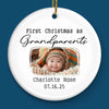 Custom Baby's First Christmas Grandparents Ceramic Ornament - Personalized Christmas Birthday Gifts For First Time Grandparents, Future Grandpa and Grandma, Family  - Grandma And Grandpa Season