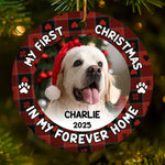 Custom Photo First Christmas Pet Ceramic Ornament - Personalized Christmas Birthday Gifts For Dog Lovers, Cat Lovers, Pet Dad And Mom, New Pet Ornament - Officially A Pet Parent