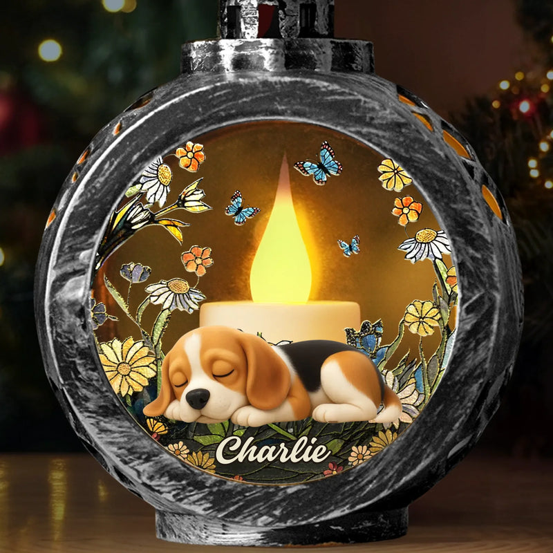 Custom Candlelight Lantern Ornament - Personalized Pet Christmas Memorial Sympathy Gifts For Dogs, Cats - Forever Missed Forever Loved