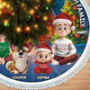 Custom Tree Skirt - Personalized Christmas Birthday Gifts For Mom, Dad, Brother, Sister, Kids - Love Warms Our Christmas Home