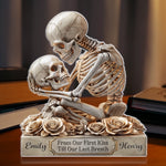 Custom Gothic Skeleton Acrylic Plaque - Personalized Anniversary Wedding Gifts For Husband And Wife, Him And Her - Bone To Be Yours