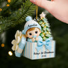 Custom First Christmas Acrylic Ornament - Personalized Christmas Baby Shower, Gender Reveal Gifts For New Moms, New Dads, New Parents - Joy Wrapped In Love