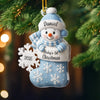 Custom First Christmas Acrylic Ornament - Personalized Christmas Baby Shower, Gender Reveal Gifts For New Moms, New Dads, New Parents - Little Heart Big Joy
