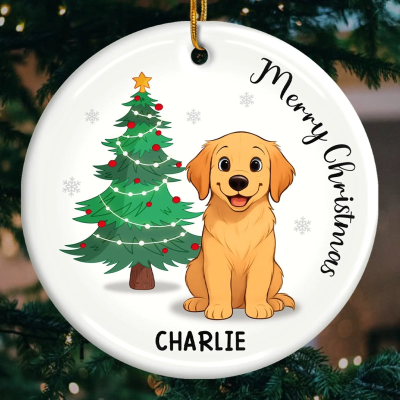 Custom First Christmas Pet Ceramic Ornament - Personalized Christmas Birthday Gifts For Dog Lovers, Cat Lovers, Pet Dad And Mom, New Pet Ornament - Santa Paws Was Here