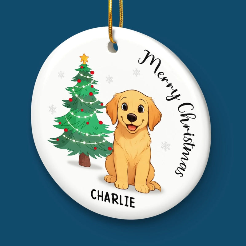 Custom First Christmas Pet Ceramic Ornament - Personalized Christmas Birthday Gifts For Dog Lovers, Cat Lovers, Pet Dad And Mom, New Pet Ornament - Santa Paws Was Here