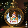 Custom Snowman Candlelight Lantern Ornament - Personalized Christmas Birthday Gifts For Mom, Grandma - Snowy Days Warm Hugs