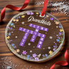 Custom Scrabble Circle Glass Ornament -   Personalized Christmas Birthday Gifts For Mom, Dad, Brother, Sister, Kids - Home Is Where Joy Grows