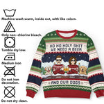 Custom Name Funny Beer and Dog Christmas Gifts for Men - Personalized Sweatshirt