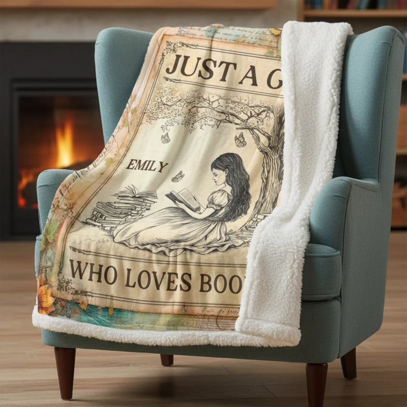 Custom Blanket - Personalized Bookish Gifts For Book Lovers, Bookworms, Readers - Lost In Stories