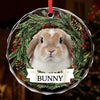 Custom Photo Circle Glass Ornament - Personalized Pet Christmas Memorial Sympathy Gifts For Dogs, Cats - Forever Loved Never Forgotten