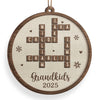 Custom Scrabble Wood Ornament - Personalized Christmas Birthday Gifts For Mom, Dad, Brother, Sister, Kids - Warm Hearts Merry Moments