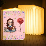 Custom Foldable LED Magic Book Lamp - Personalized Christmas Bookish Gifts For Book Lovers, Bookworms, Readers - Books Light My World