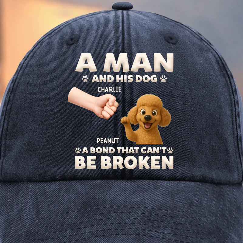 Custom Vintage Washed Denim Baseball Cap - Personalized Birthday Gifts For Dog Lovers, Dog Dad And Mom - Built For Dog Days