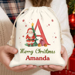 Custom Name Santa Christmas Gifts - Personalized Christmas Favor Bag