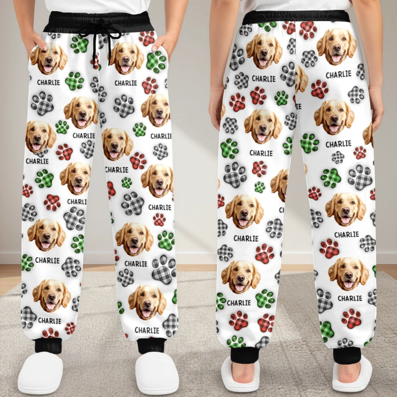 Custom Photo Unisex Sweatpants - Personalized Christmas Birthday Gifts For Dog Cat Lovers, Dog Dad And Mom, Cat Owners - Warm Paws Warm Heart