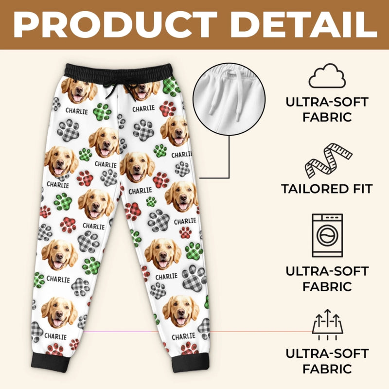 Custom Photo Unisex Sweatpants - Personalized Christmas Birthday Gifts For Dog Cat Lovers, Dog Dad And Mom, Cat Owners - Warm Paws Warm Heart