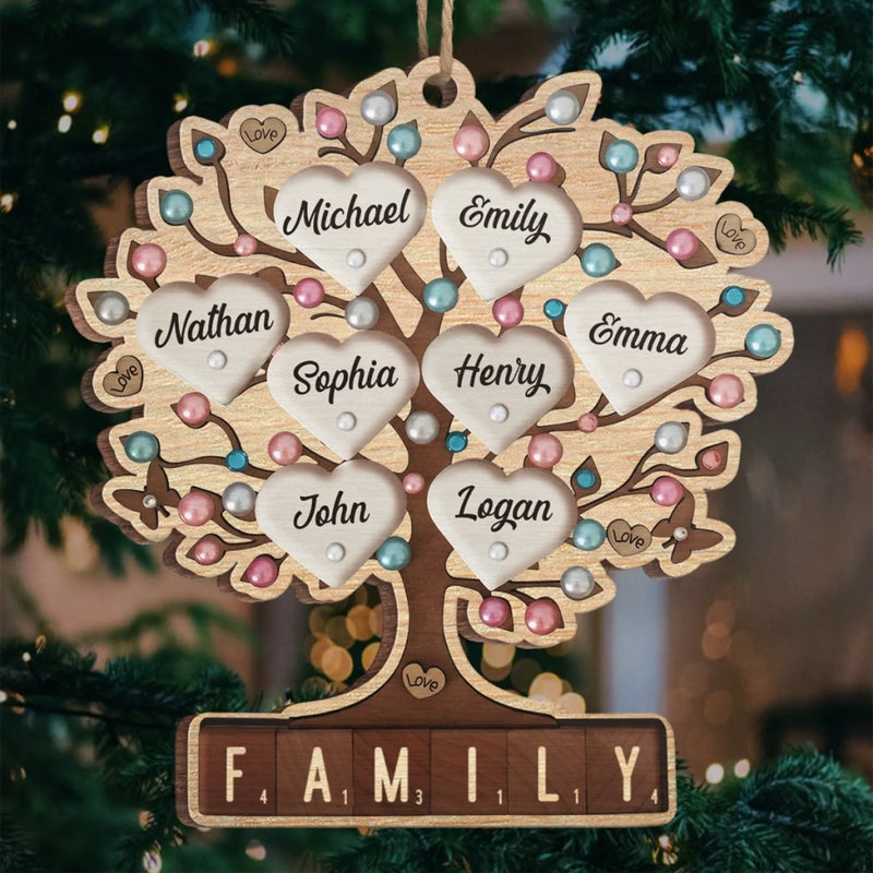 Custom Wood Ornament - Personalized Christmas Birthday Gifts For Mom, Dad, Brother, Sister, Kids - Laughter Lights Our Christmas Days
