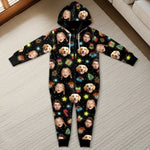 Custom Photo Adult Onesie - Personalized Christmas Birthday Gifts For Family, Dog Cat Lovers - Jingle All The Way To Therapy