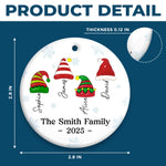 Custom Name Christmas Family Gifts - Personalized Ceramic Ornament