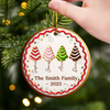 Custom Ceramic Ornament - Personalized Christmas Birthday Gifts For Mom, Dad, Brother, Sister, Kids - Together We Shine Bright This Christmas