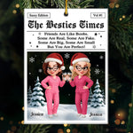 Custom Name Funny Christmas Gifts for Best Friends - Personalized Ornament