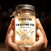 Custom Mason Jar Light - Personalized Anniversary Wedding Gifts For Husband And Wife, Him And Her - Love, Bottled And Glowing
