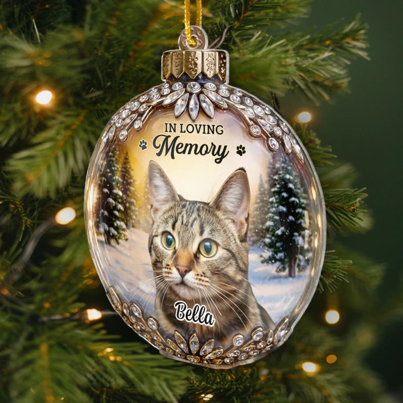 Custom Photo Acrylic Ornament - Personalized Pet Christmas Memorial Sympathy Gifts For Dog Lovers, Cat Lovers - Every Star Carries Your Light