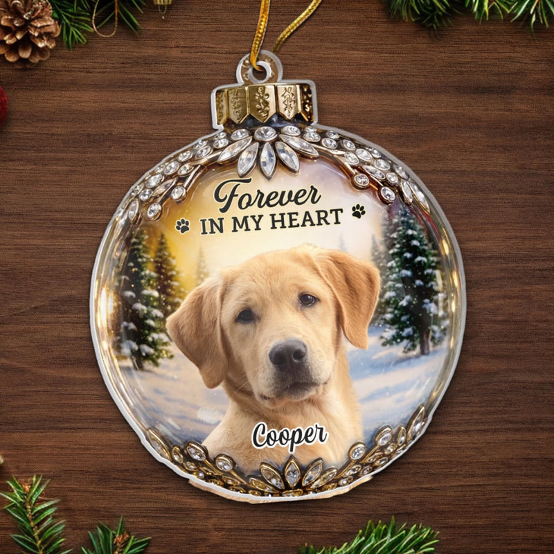 Custom Photo Acrylic Ornament - Personalized Pet Christmas Memorial Sympathy Gifts For Dog Lovers, Cat Lovers - Every Star Carries Your Light