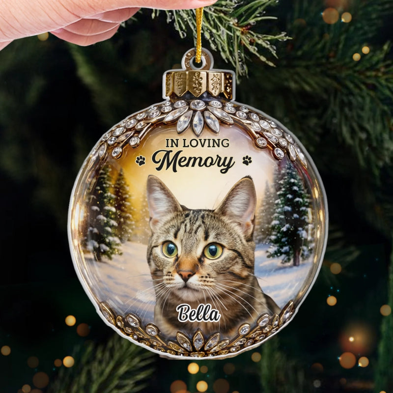 Custom Photo Acrylic Ornament - Personalized Pet Christmas Memorial Sympathy Gifts For Dog Lovers, Cat Lovers - Every Star Carries Your Light