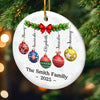 Custom Ceramic Ornament - Personalized Christmas Birthday Gifts For Mom, Dad, Brother, Sister, Kids - Joy Lives Within Us