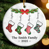 Custom Ceramic Ornament - Personalized Christmas Birthday Gifts For Mom, Dad, Brother, Sister, Kids - Our Lovely Family