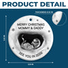 Custom Photo Ceramic Ornament - Personalized Christmas Baby Shower, Gender Reveal Gifts For New Moms, New Dads, New Parents - A Little Elf Arriving Soon