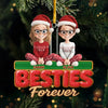 Custom Acrylic Ornament - Personalized Best Friend Christmas Birthday Gifts For Women, Besties, Sisters, BFF - Side By Side