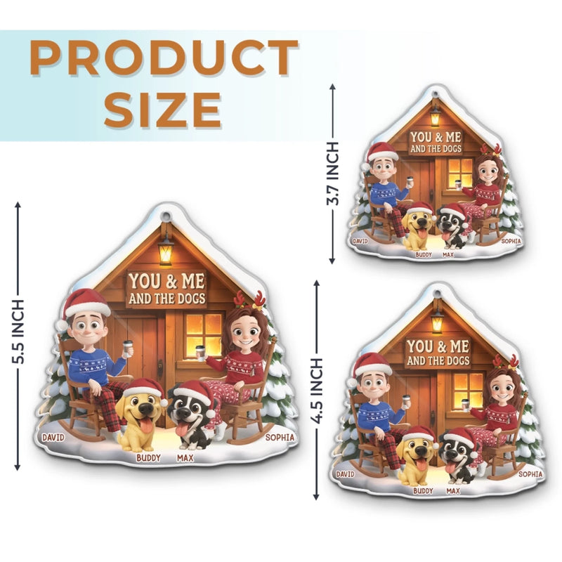 Custom Acrylic Ornament - Personalized Anniversary Christmas Wedding Gifts For Husband And Wife,  Dog Dad And Mom - Together With Our Pup