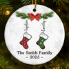 Custom Ceramic Ornament - Personalized Christmas Birthday Gifts For Mom, Dad, Brother, Sister, Kids - Our Lovely Family