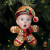 Custom Photo Acrylic Ornament - Personalized  Christmas Baby Shower, Gender Reveal Gifts For New Moms, New Dads, New Parents - Tiny Joy Wrapped In Christmas Magic