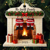 Custom Acrylic Ornament - Personalized Christmas Birthday Gifts For Mom, Dad, Brother, Sister, Kids - Love Gathers Where We Are