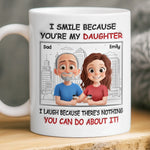 Custom Mug - Personalized Birthday Gifts For Dad,  Mom, Daughter - Hand In Hand Through Every Season