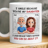Custom Mug - Personalized Birthday Gifts For Dad,  Mom, Daughter - Hand In Hand Through Every Season